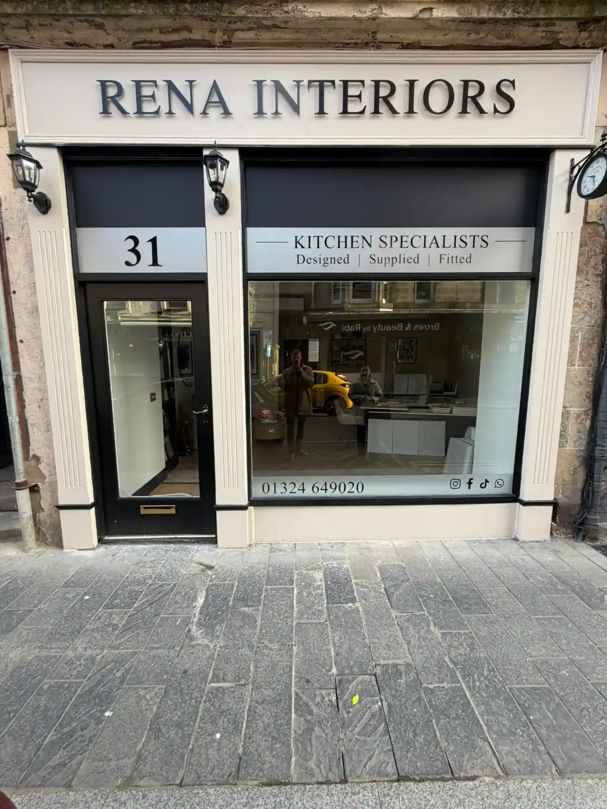 Kitchen showroom at Rena Interiors, 31 Manor Street, Falkirk