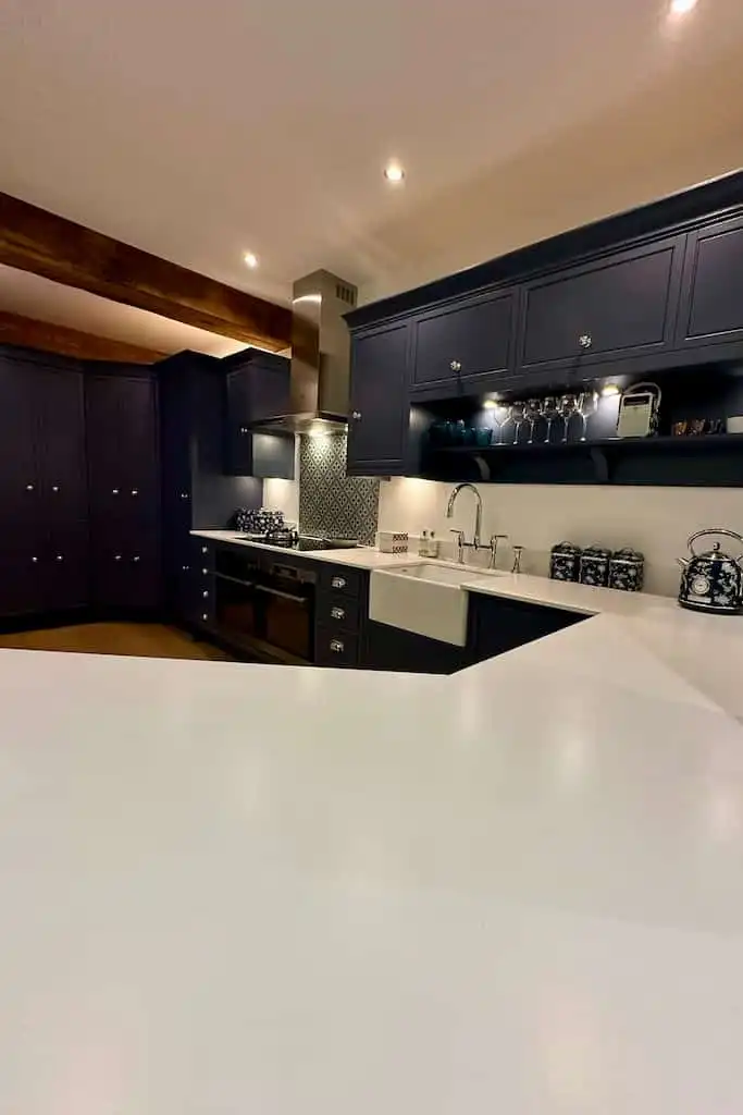 Bespoke navy kitchen project by Rena Interiors, Falkirk